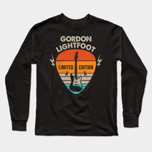 Vintage Gordon Lightfoot Name Guitar Pick Limited Edition Birthday Long Sleeve T-Shirt